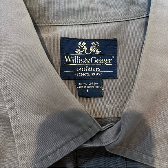 Willis & Geiger Mens Gray Safari Outdoor/Hunting Button Down Shirt- Size Large - Picture 4 of 10